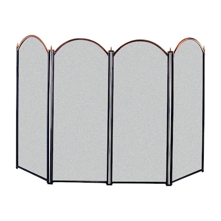 Panacea Panacea Black/Gray Antique Brass Fireplace Screen 15106